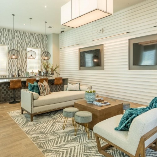 Take advantage of all The Chloe Leander has to offer a living room with a wood floor